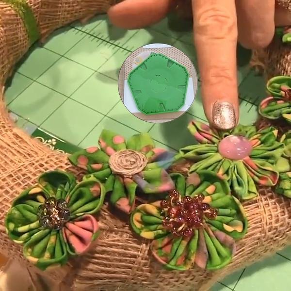 Fabric Craft Flower Making Template