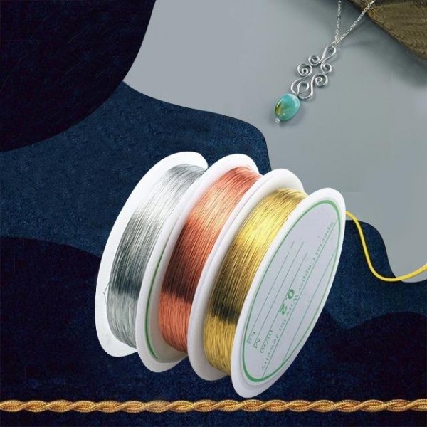 3 Colors Round Copper Wires Soft for Jewelry Making DIY Crafting