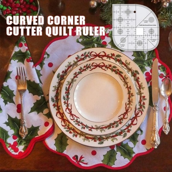 Curved Corner Cutter Quilt Ruler-With Instructions