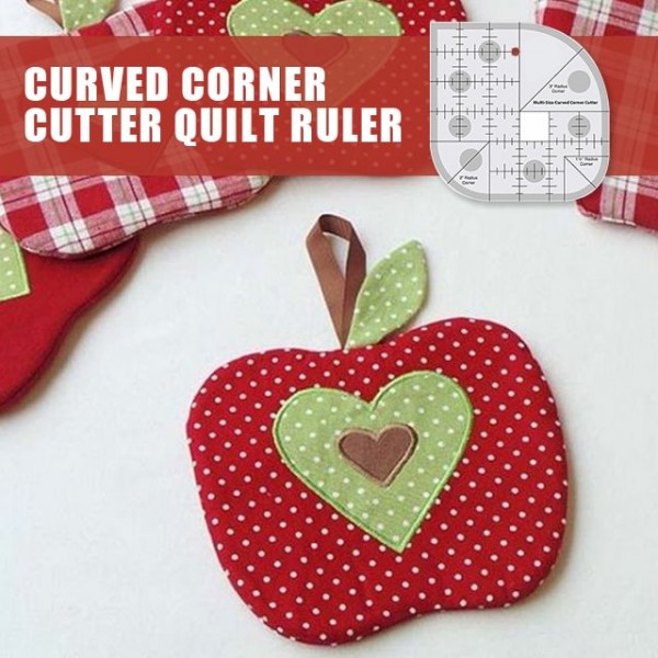 Curved Corner Cutter Quilt Ruler-With Instructions