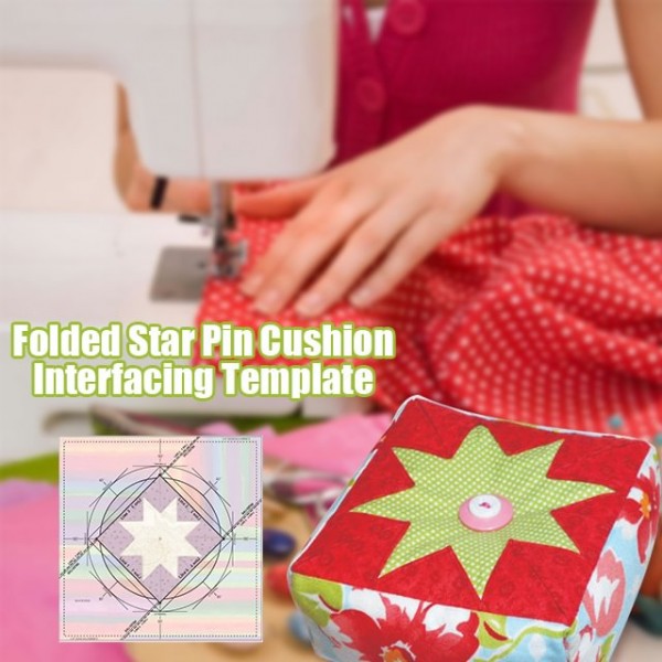 Folded Star Pin Cushion Interfacing Template-With Instructions