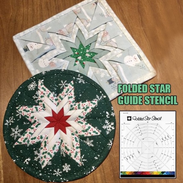 Halloween Hot Pad - Folded Star Guide Stencil - With Instructions