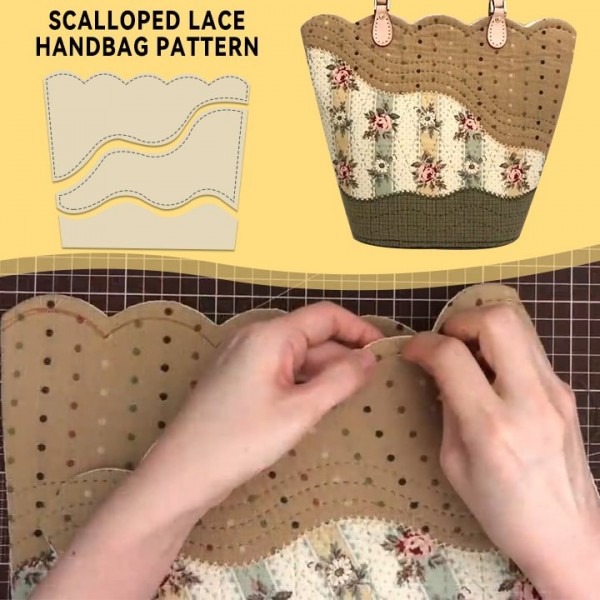 Scalloped Lace Handbag Pattern Template —With Tutorial