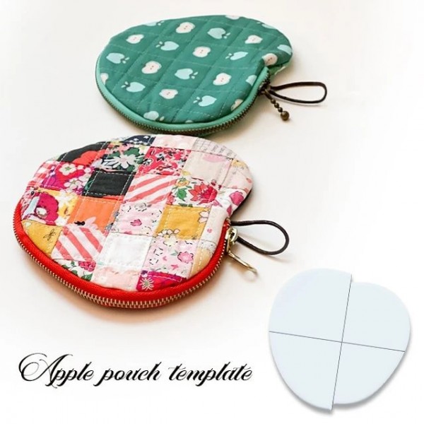 Zipper bag apple pattern template