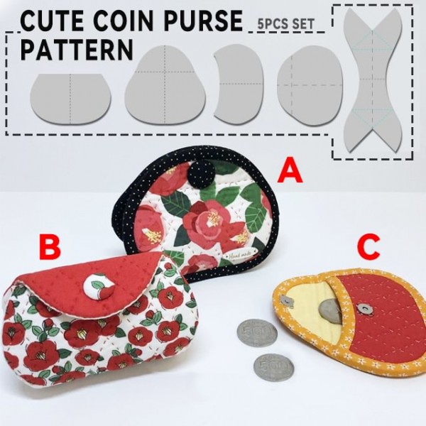 Cute Coin Purse PDF Pattern -With Tutorial