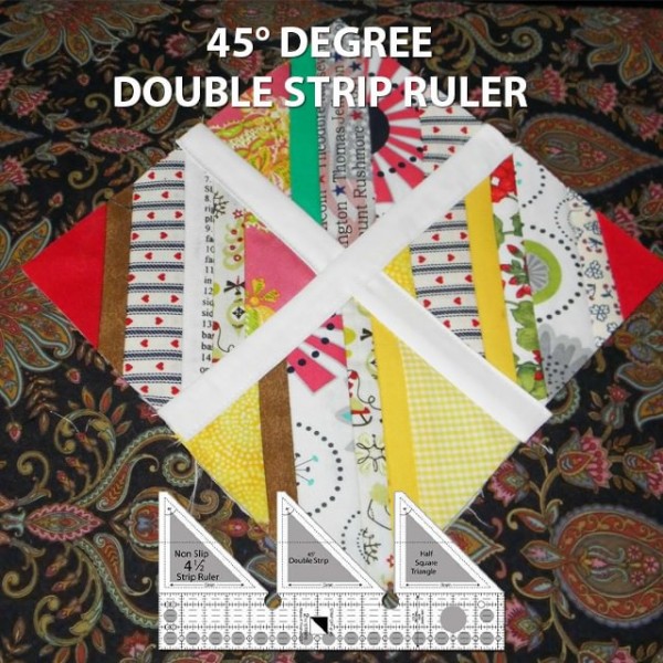 45° Degree Double Strip Ruler-With Instructions