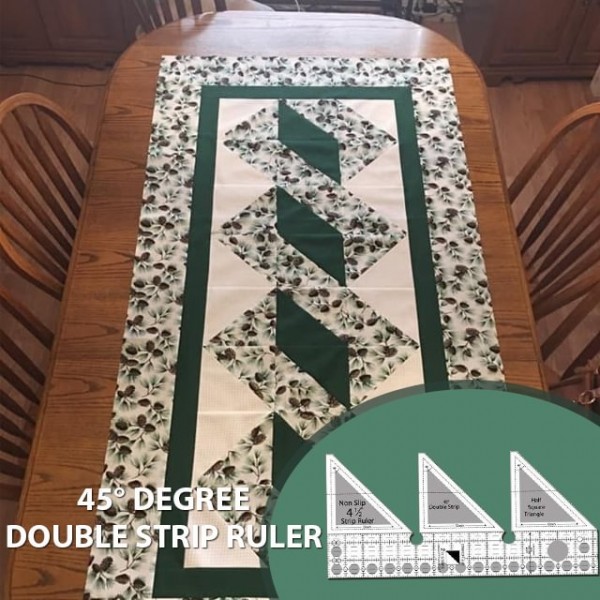 45° Degree Double Strip Ruler-With Instructions