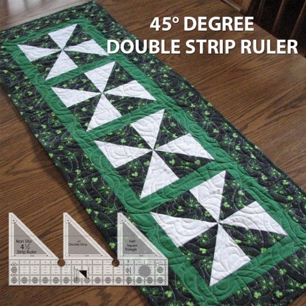 45° Degree Double Strip Ruler-With Instructions
