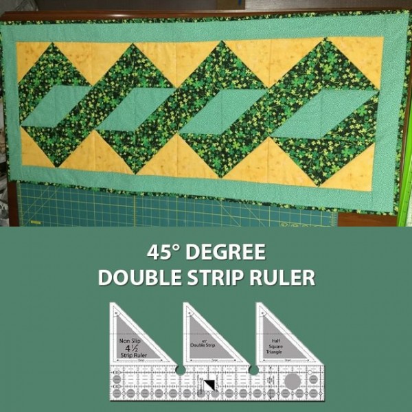 45° Degree Double Strip Ruler-With Instructions