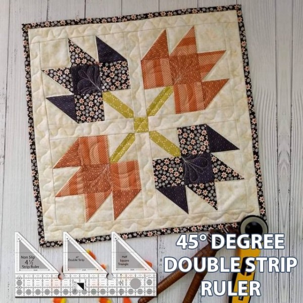 45° Degree Double Strip Ruler-With Instructions