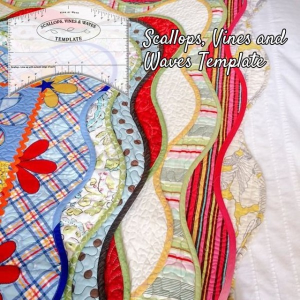 Scallops, Vines and Waves Template- three in one