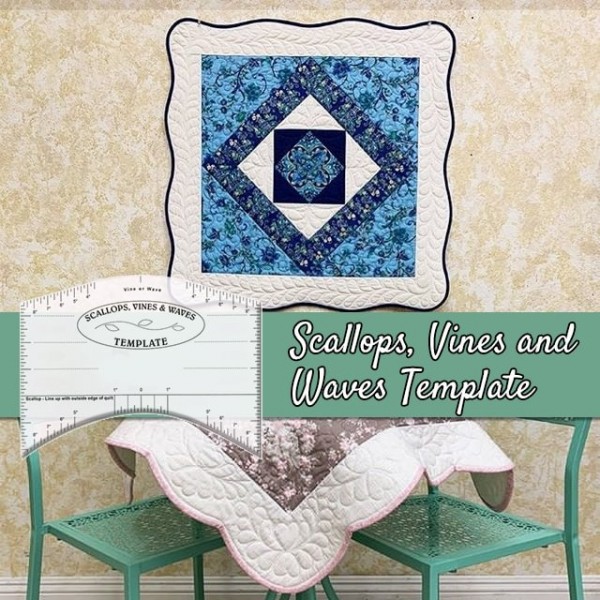 Scallops, Vines and Waves Template- three in one