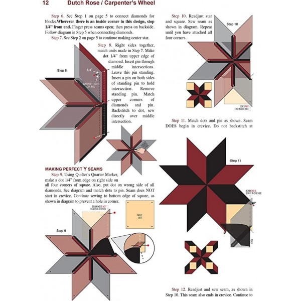 Bridal Bouquet/Nosegay Book & Template Set (7PCS) + Manual