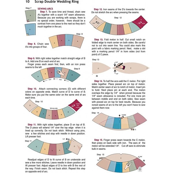 Double Wedding Ring Book & Template Set(8PCS) + Manual