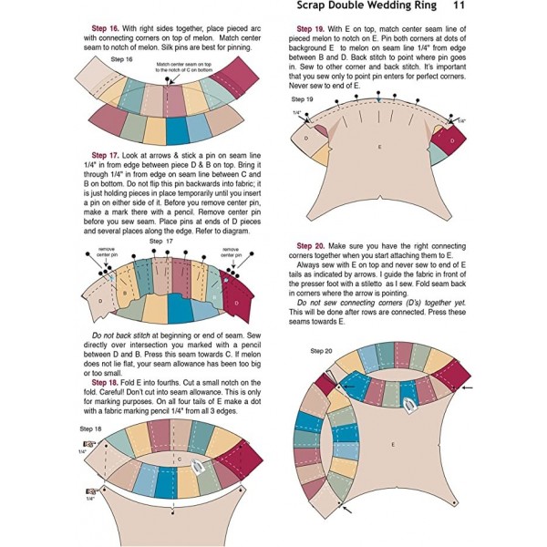 Double Wedding Ring Book & Template Set(8PCS) + Manual