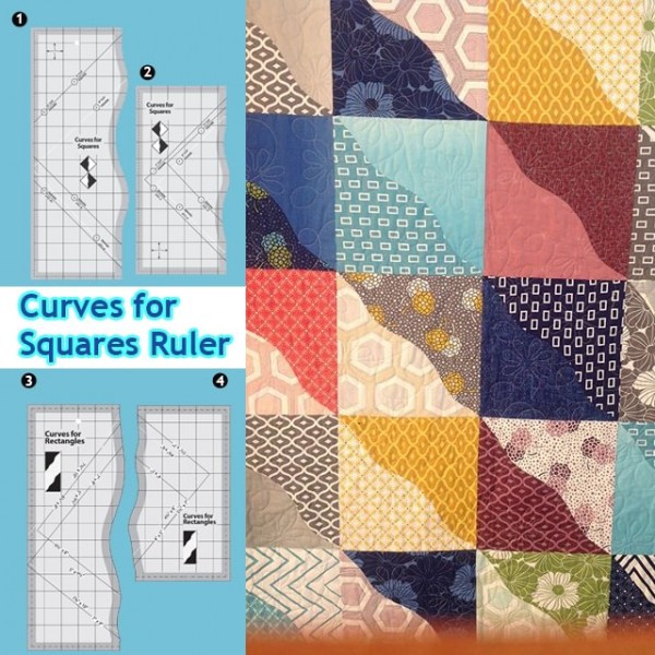 Curves for Squares & Rectangles Ruler -  (With Instructions)